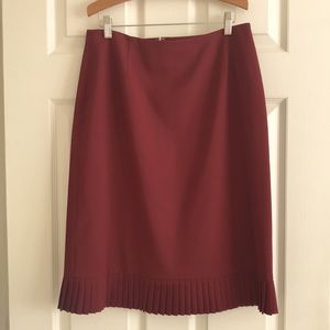 Ann Taylor Burgundy Skirt